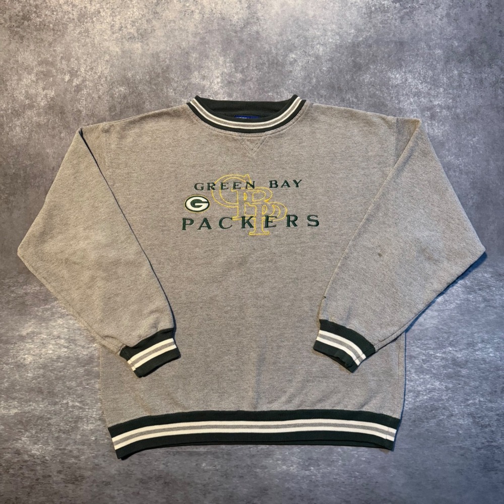Vintage Logo Athletic Green Bay Packers Sweatshirt Mens XL Gray NFL Crewneck